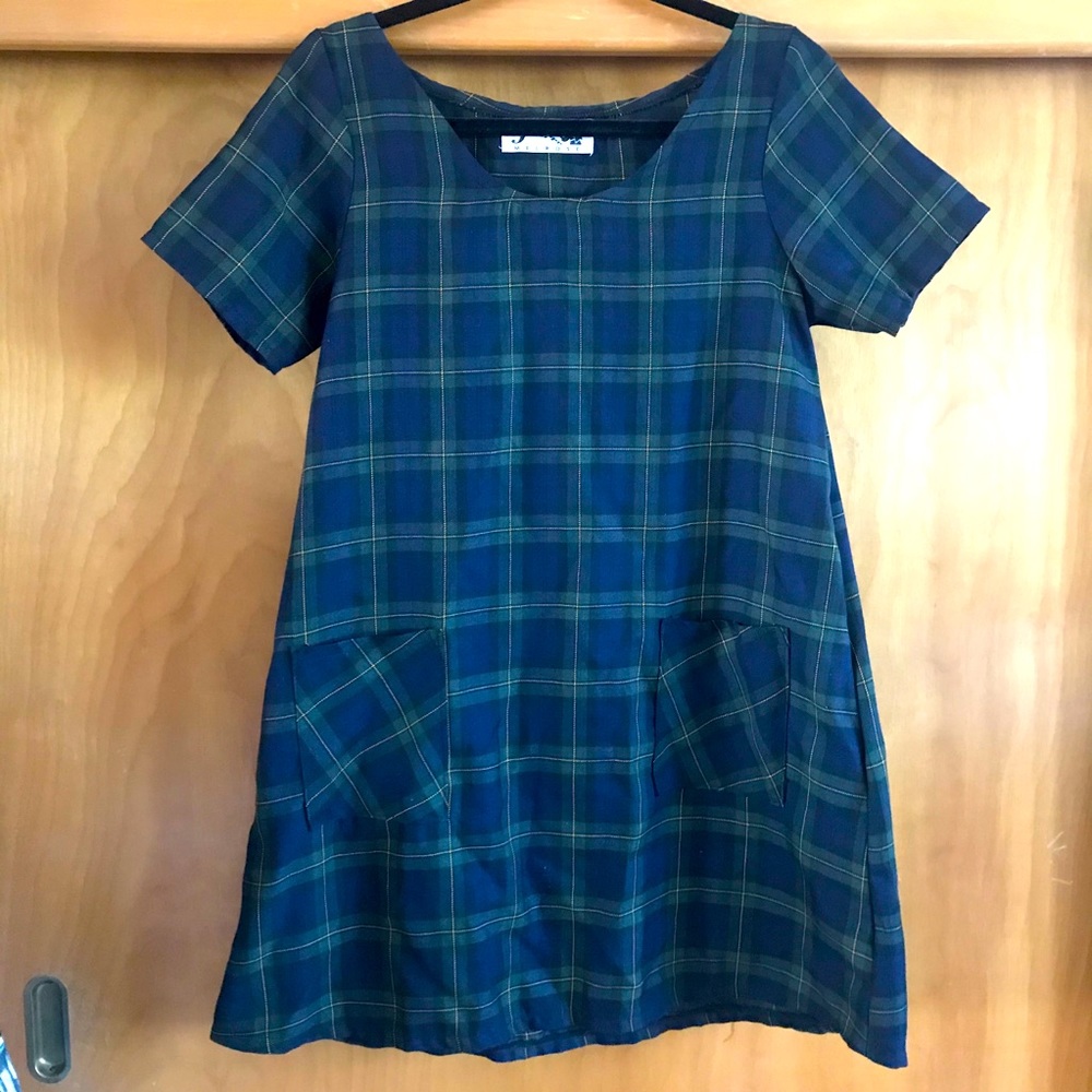 Made in LA Purrr Melrose skater plaid shirt Dress